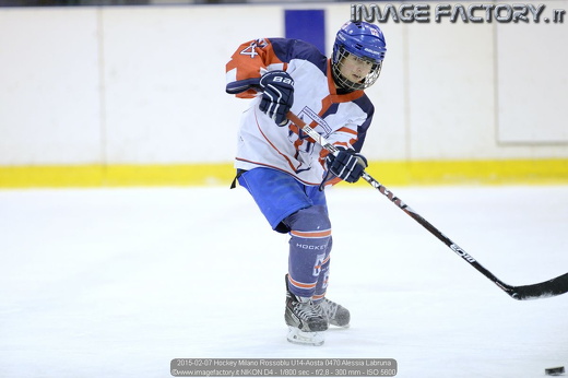 2015-02-07 Hockey Milano Rossoblu U14-Aosta 0470 Alessia Labruna